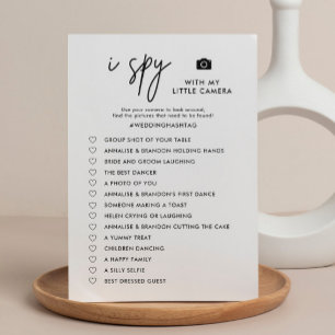 Programme Imprimable Minimaliste I Spy Mariage Photo Hunt Ga