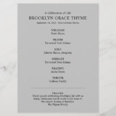 Programme In Love Memory Full Photo Flat Funeral Program (Dos)