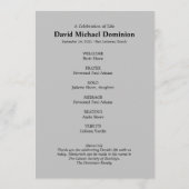 Programme In Love Memory Full Photo Flat Funeral Program (Dos)
