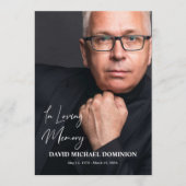 Programme In Love Memory Full Photo Flat Funeral Program (Devant)