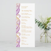 Programme Indian Paisley Purple et Gold Mariage (Debout devant)