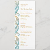 Programme Indian Paisley Turquoise et Gold Mariage (Devant)