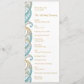 Programme Indian Paisley Turquoise et Gold Mariage (Dos)