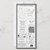 Programme Infographique de Mariage Blanc et Noir (Dos)