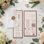 Programme Infographique de Mariage Burgundy et Ivo