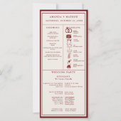 Programme Infographique de Mariage Burgundy et Ivo (Devant)