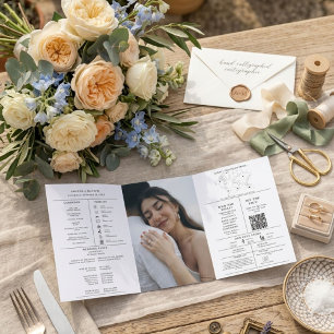 Programme Infographique de Mariage Minimaliste Mod