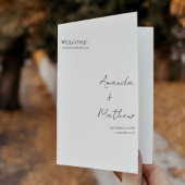 Programme Infographique de Mariage Minimaliste Mod