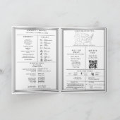 Programme Infographique de Mariage Moderne Plié (Intérieur)