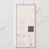 Programme Infographique de Mariage Rose Poussiéreu (Dos)