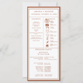 Programme Infographique de Mariage Terracotta Brûl (Devant)