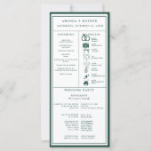Programme Infographique de Mariage Vert Émeraude (Devant)