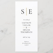 Programme Initiales élégantes de monogramme de mariage (Devant)