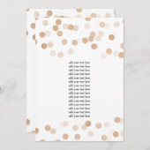 Programme Insert Faux Feuille de Cuivre Paillettes (Devant / Derrière)