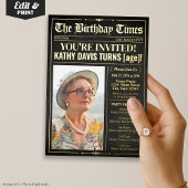 Programme Invitation de journaux d'anniversaire de