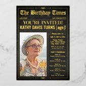 Programme Invitation de journaux d'anniversaire de (Recto)