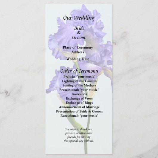 Programme Iris Triple Violet (Devant)