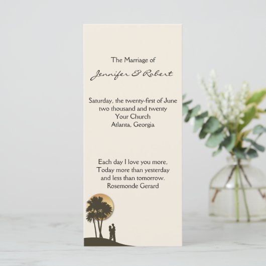 Programme Island Paradise Wedding Program (Debout devant)