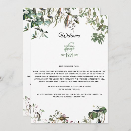 Programme Itinéraire de bienvenue des Mariages Feuilles d'Eu (Devant / Derrière)