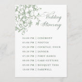 Programme Itinéraire de mariage classique Bloom Garden Sage (Devant)
