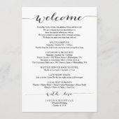 Programme Itinéraire de Mariage de script rustique - Accueil (Devant)