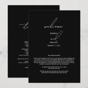 Programme Itinéraire du Mariage de script de calligraphie no