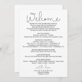 Programme Itinéraire du Mariage de script manuel - Accueil d (Devant / Derrière)