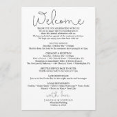 Programme Itinéraire du Mariage de script manuel - Accueil d (Devant)