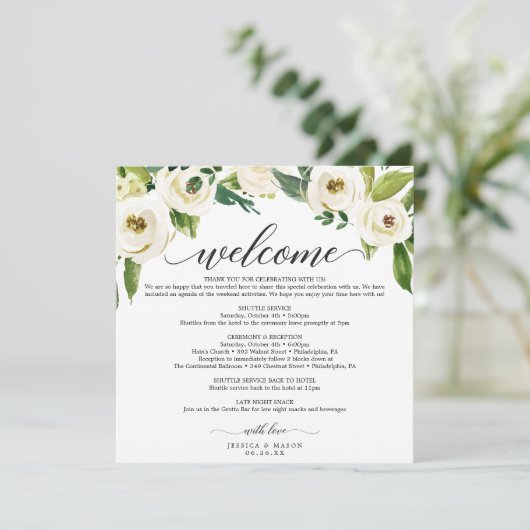 Programme Itinéraire du Mariage des Roses Blanches - Bienven (Debout devant)