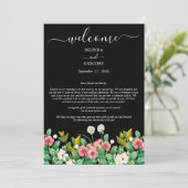 Programme Itinéraire du Mariage noir de Periwinkle fleur sau (Debout devant)