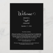 Programme Itinéraire du Mariage photo en noir et blanc (Devant)