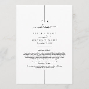 Programme Itinéraire Mariage de Monogramme Inline moderne