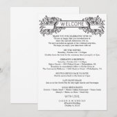 Programme Itinéraire Mariage décoratif - Accueil Mariage (Devant / Derrière)