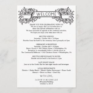 Programme Itinéraire Mariage décoratif - Accueil Mariage