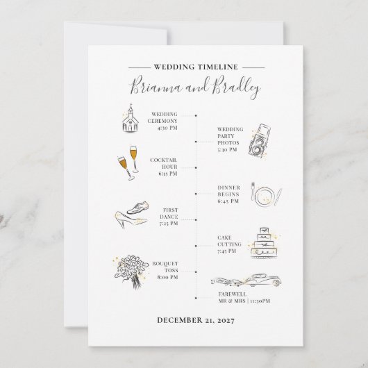 Programme Itinéraire Mariage Icon Moderne (Devant)