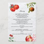 Programme Itinéraire Mariage méditerranéen de grenade (Dos)