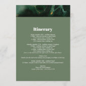 Programme Itinéraire Mariage moderne en marbre vert (Dos)