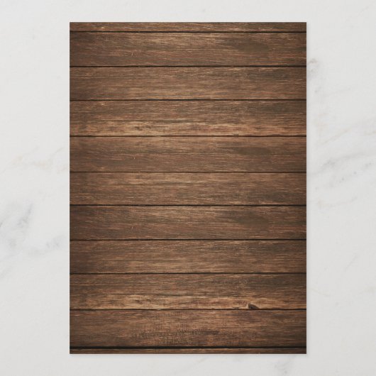 Programme Itinéraire Mariage rustique - Lettre de bienvenue (Dos)