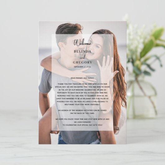 Programme Itinéraire Mariage simple 2 superposition photo (Debout devant)