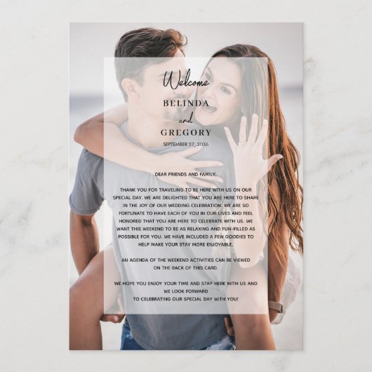 Programme Itinéraire Mariage simple 2 superposition photo (Devant)