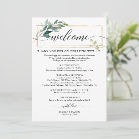 Programme Itinéraire Mariage verdoyant - Mariage Hotel Sac (Debout devant)