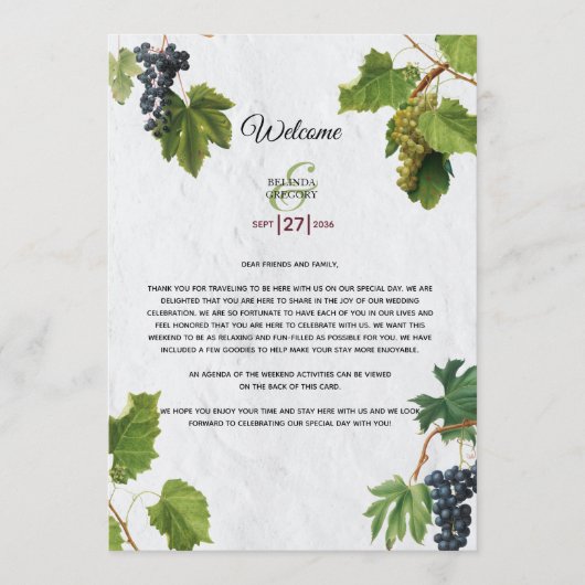 Programme Itinéraire pour les Mariages des îles gr (Devant)