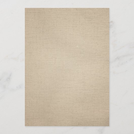 Programme Itinéraire Rustique Mariage Burlap - Mariage Bienv (Dos)