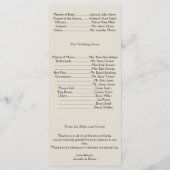 Programme Ivory Black and Gold Mariage damassé (Dos)