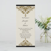 Programme Ivory Black and Gold Mariage damassé (Debout devant)