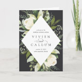 Programme Ivory Bloom | Aquarelle Mariage de cadre Floral (Devant)