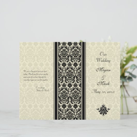 Programme Ivory et Black Mariage damassé (Debout devant)