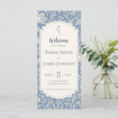 Programme Ivory Periwinkle Wildflower Wedding Program (Debout devant)