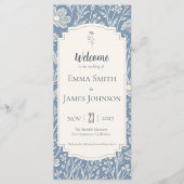 Programme Ivory Periwinkle Wildflower Wedding Program (Devant)