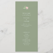 Programme Ivory & Sage | Chic Blush Floral Wedding Program (Devant)